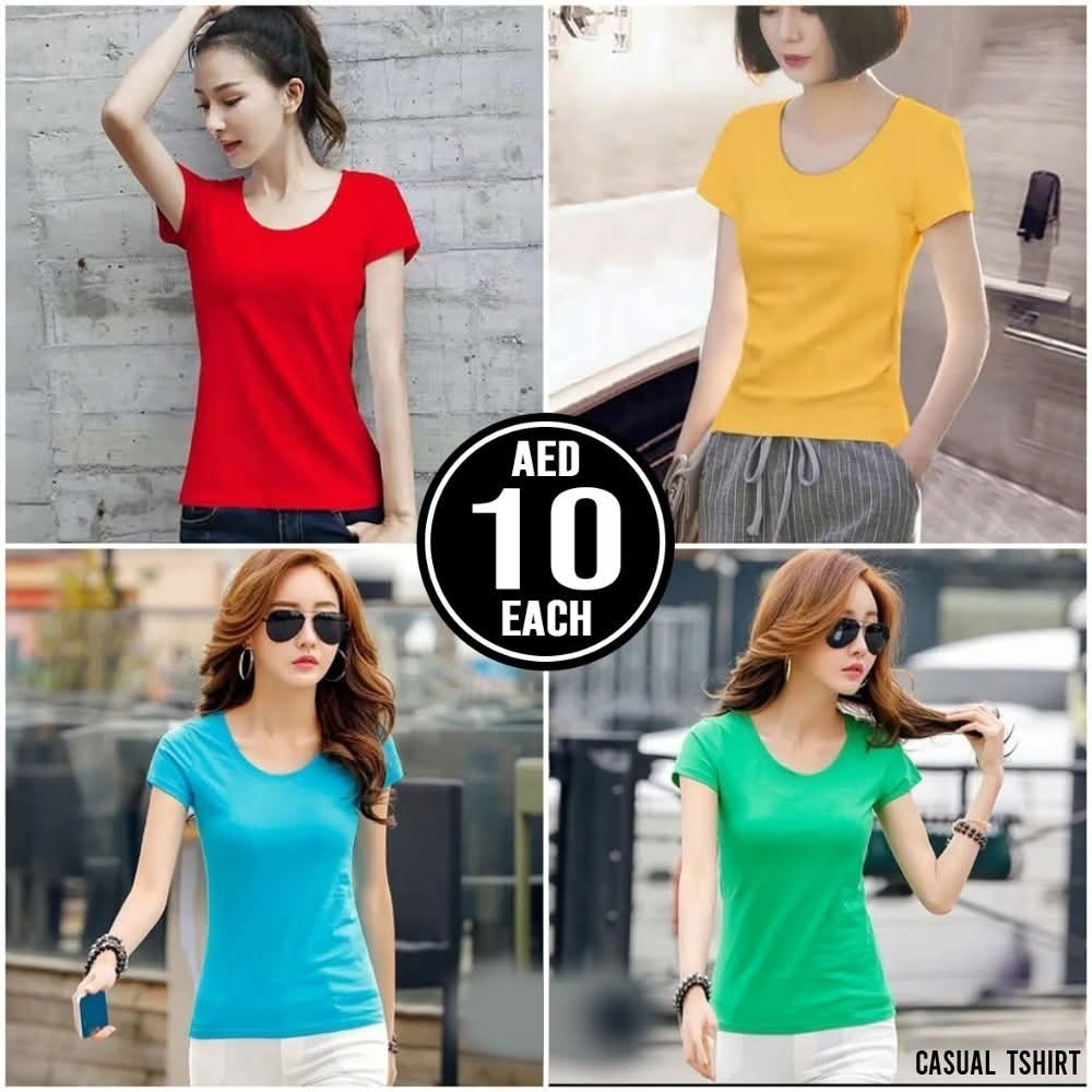 Basic Solid Casual T-Shirt