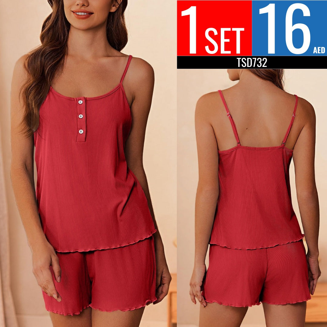Women’s Sleeveless Nightwear Set - TSD732