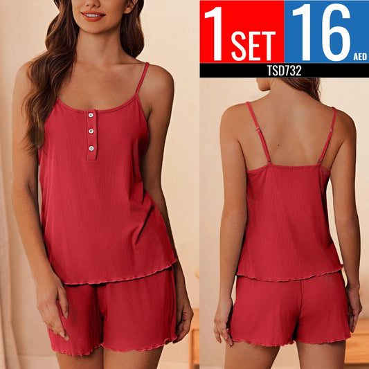 Women’s Sleeveless Nightwear Set - TSD732