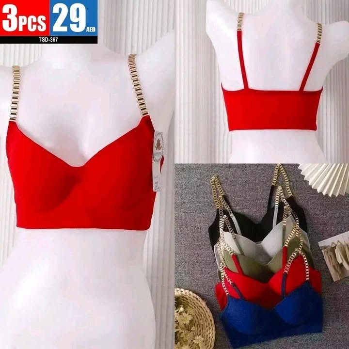 Chain Strap Wireless Bra Pack - TSD367