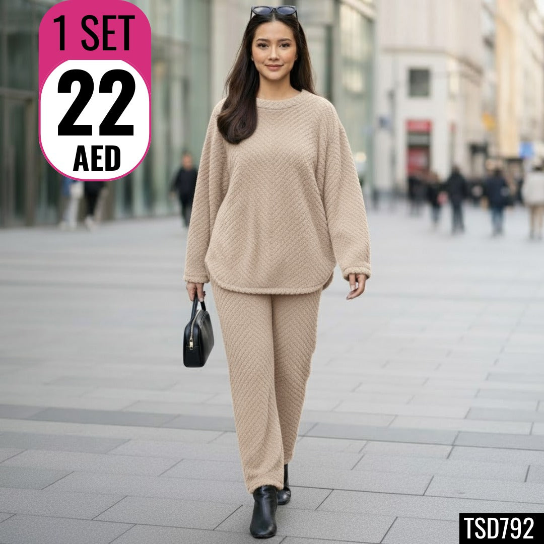 women’s winter two-piece lounge set - TSD792