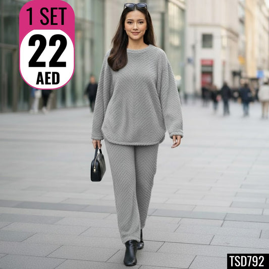 women’s winter two-piece lounge set - TSD792