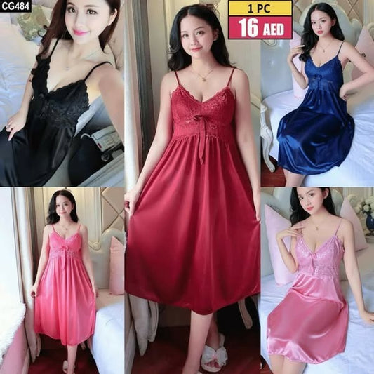 💃 Lovely Satin Night Dress – CG484