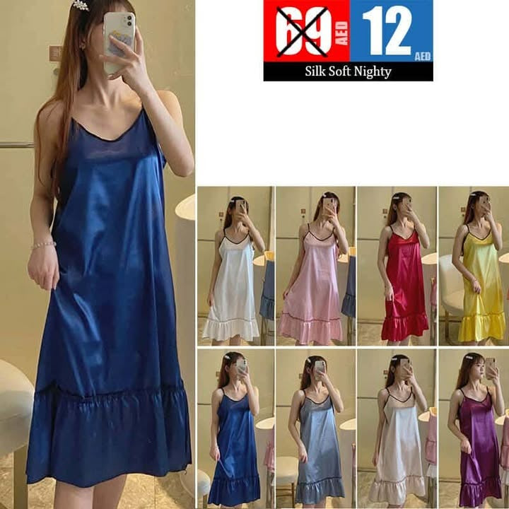 🌙 Silk Soft Nighty – Elegant Sleepwear