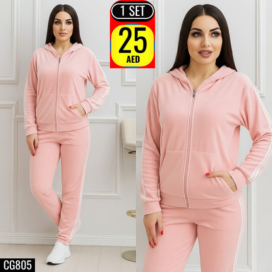 🩷 Product Name: Women’s Velour Tracksuit Set – CG805