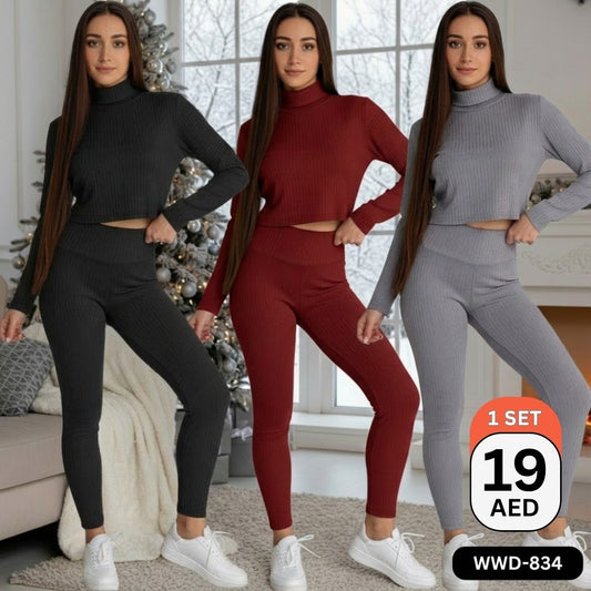 🔥  Winter Ribbed Co-Ord Set – TSD834