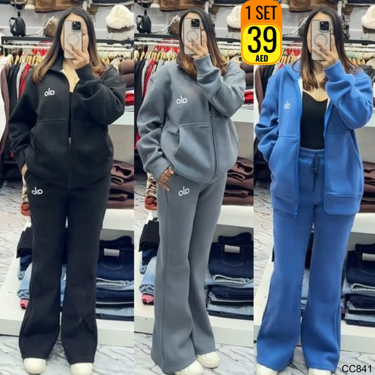 Women’s Winter Fleece Tracksuit Set – Cozy &amp; Stylish - TSD841