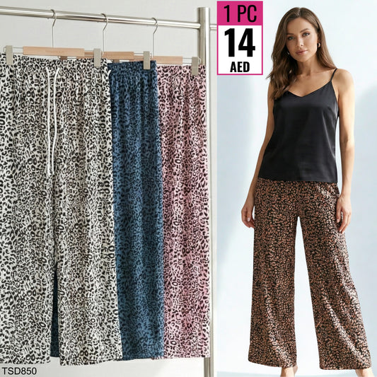 Women’s Leopard-Print Wide-Leg Pants – TSD850