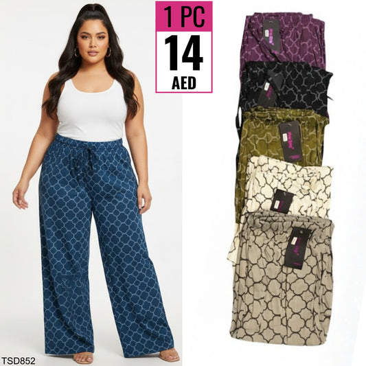 &nbsp;Women’s Printed Wide-Leg Pants – TSD852