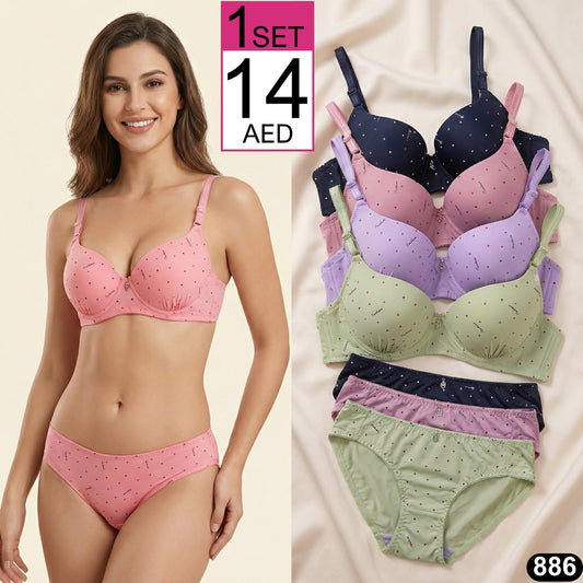 &nbsp;Women’s Printed Bra &amp; Panty Set - TSD886