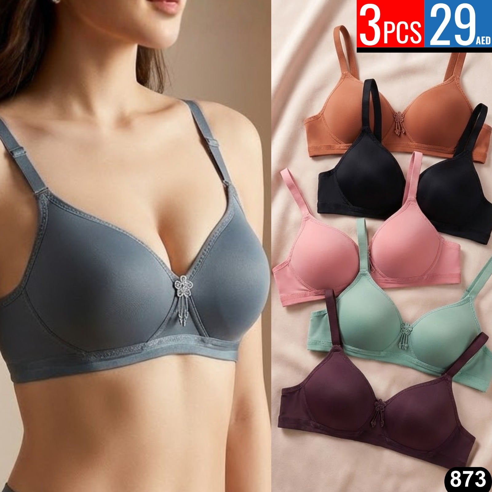 &nbsp;Women’s Soft Padded Comfort Bra – TSD873
