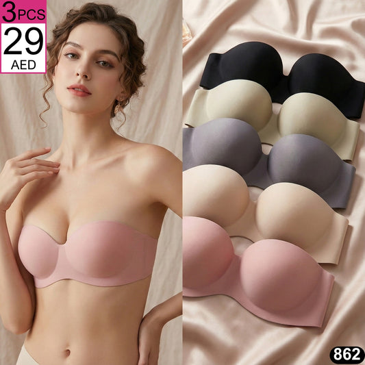 Women’s Strapless Seamless Bra Set -TSD862