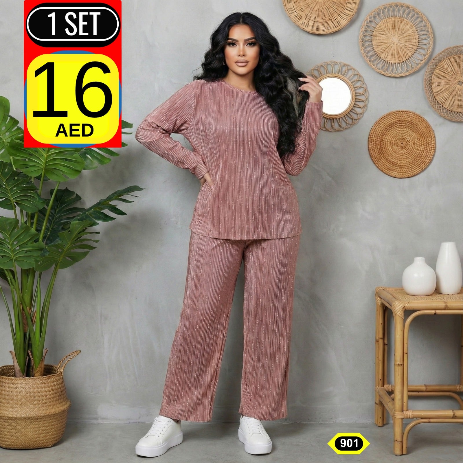 Women’s Ribbed Two-Piece Set – TSD901