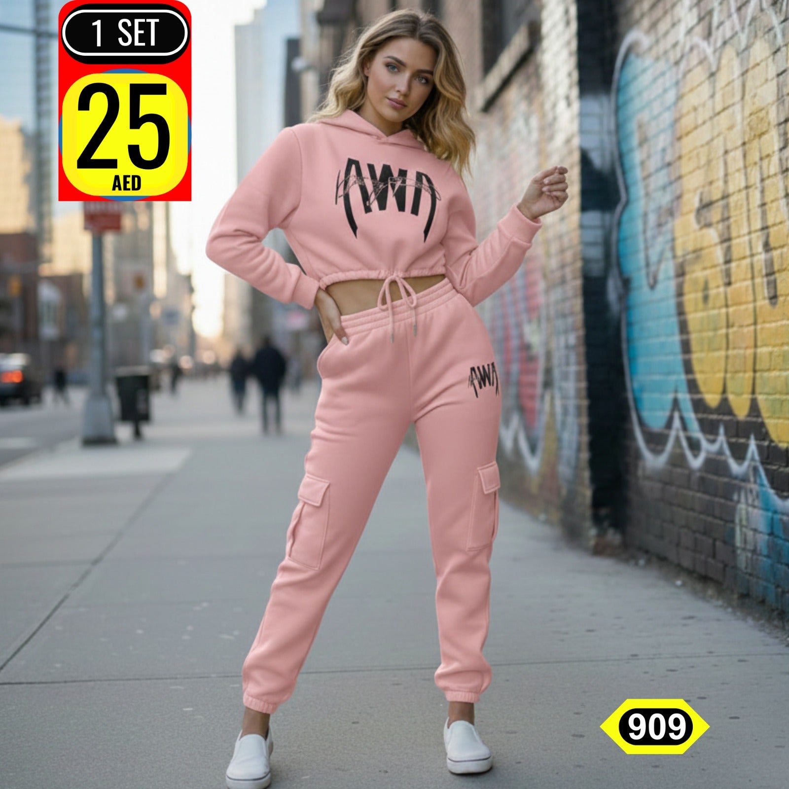 Women’s Stylish Hoodie & Jogger Set - TSD909