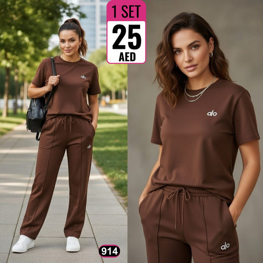 Women’s Casual Lounge Set – 2-Piece Outfit  - TSD914