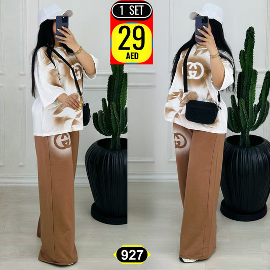 Women’s Casual Oversized Co-Ord Set – Code 927