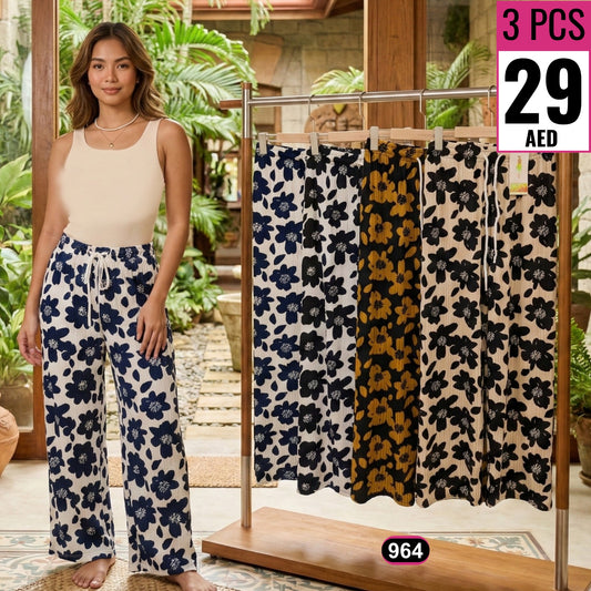 Women’s Floral Printed Lounge Pants – Style - 964