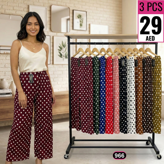 Women’s Polka Dot Wide-Leg Pants – Style - 966