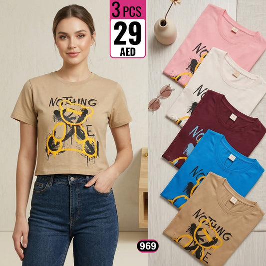 Women’s Graphic Print Casual T-Shirt – Style 969