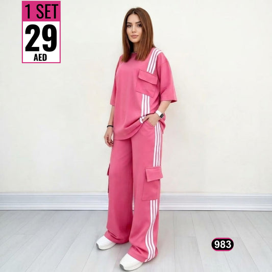 Women’s Oversized Sporty Co-ord Set (2-Piece) -  983