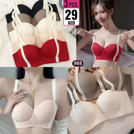 Luxury Push-Up Seamless Bra Set – 988