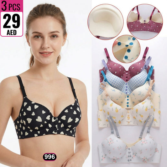 Printed Seamless Bra Set – 996