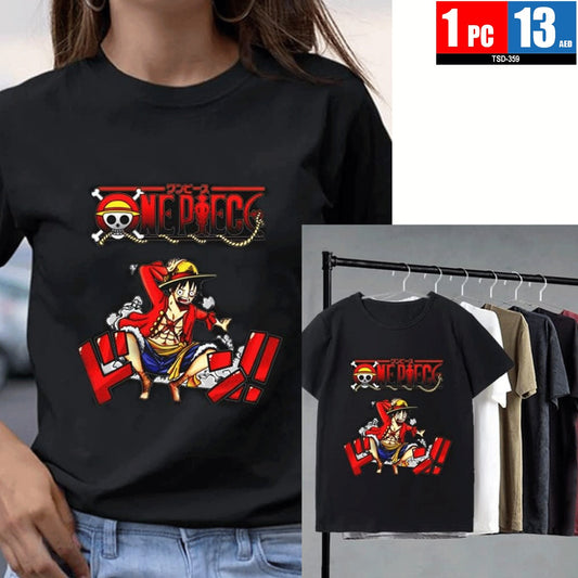 One Piece Graphic Print T-Shirt - CC359