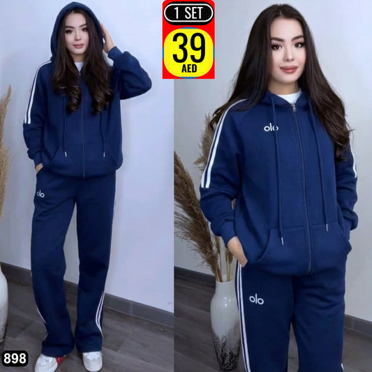 Women’s Hooded Tracksuit Set – 2 Piece - TSD898