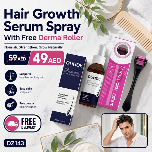 Hair Growth Serum Spray with FREE Derma Roller 50ml - DZ143