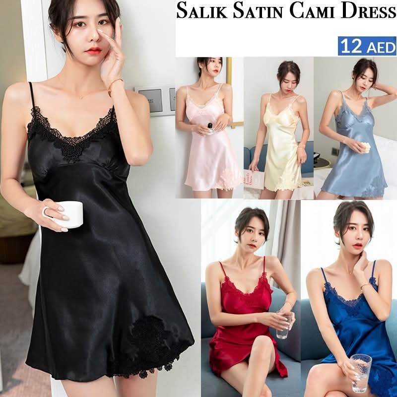 SILK SILK SATIN CAMI DRESS