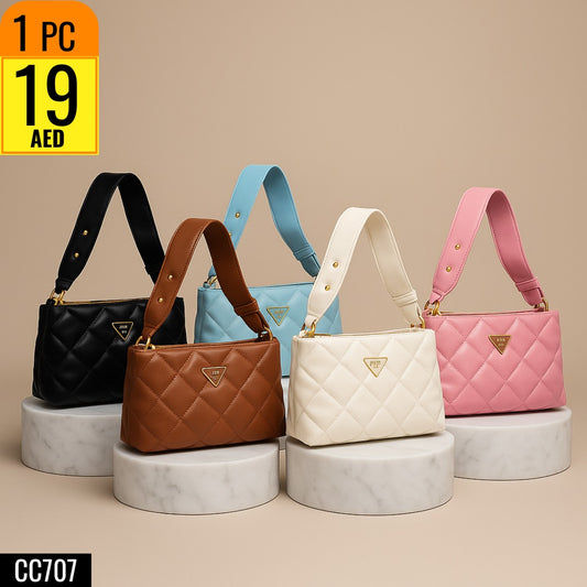 Tri-Logo Quilted Shoulder Bag - TSD707