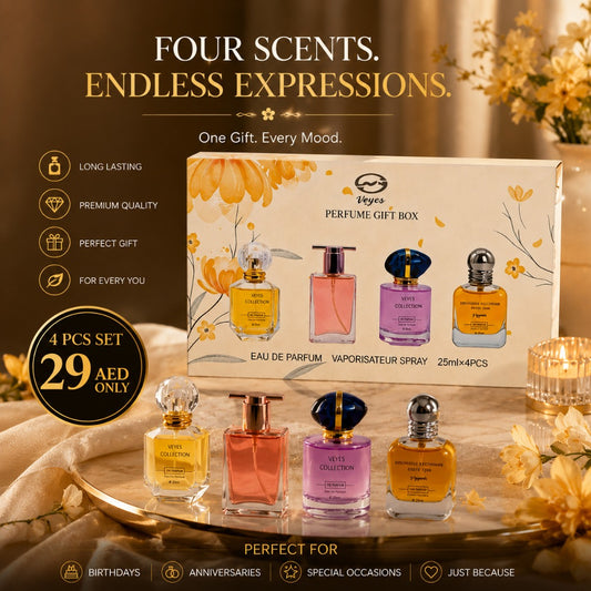 Veyes 4-Piece Women’s Luxury Perfume Gift Set | 25ml x 4 -DZ069
