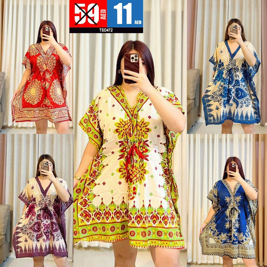 Women’s Printed Short Kaftan Dress